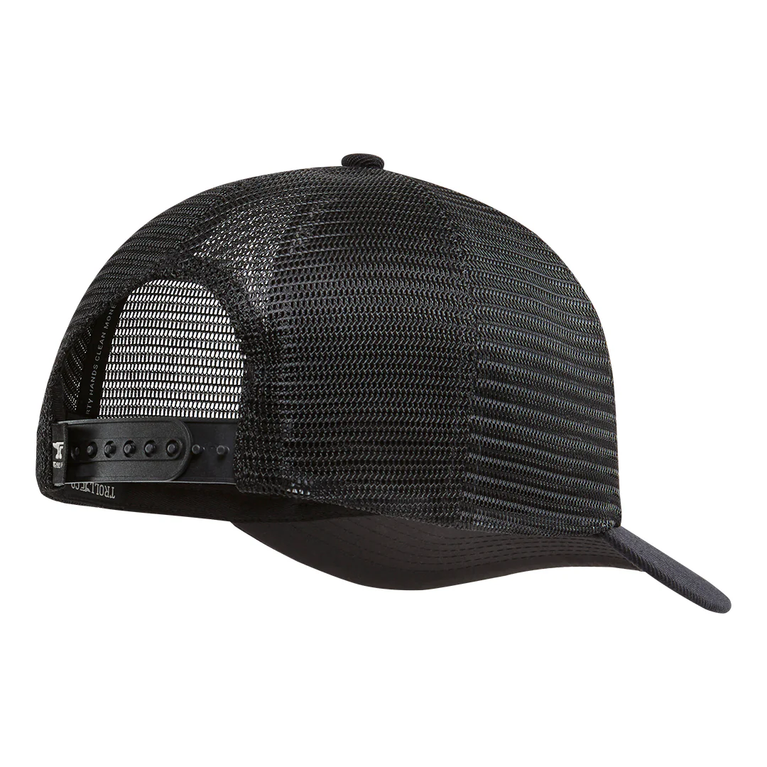 Anvil Woven Label Curved Brim Trucker Hat - Image 2