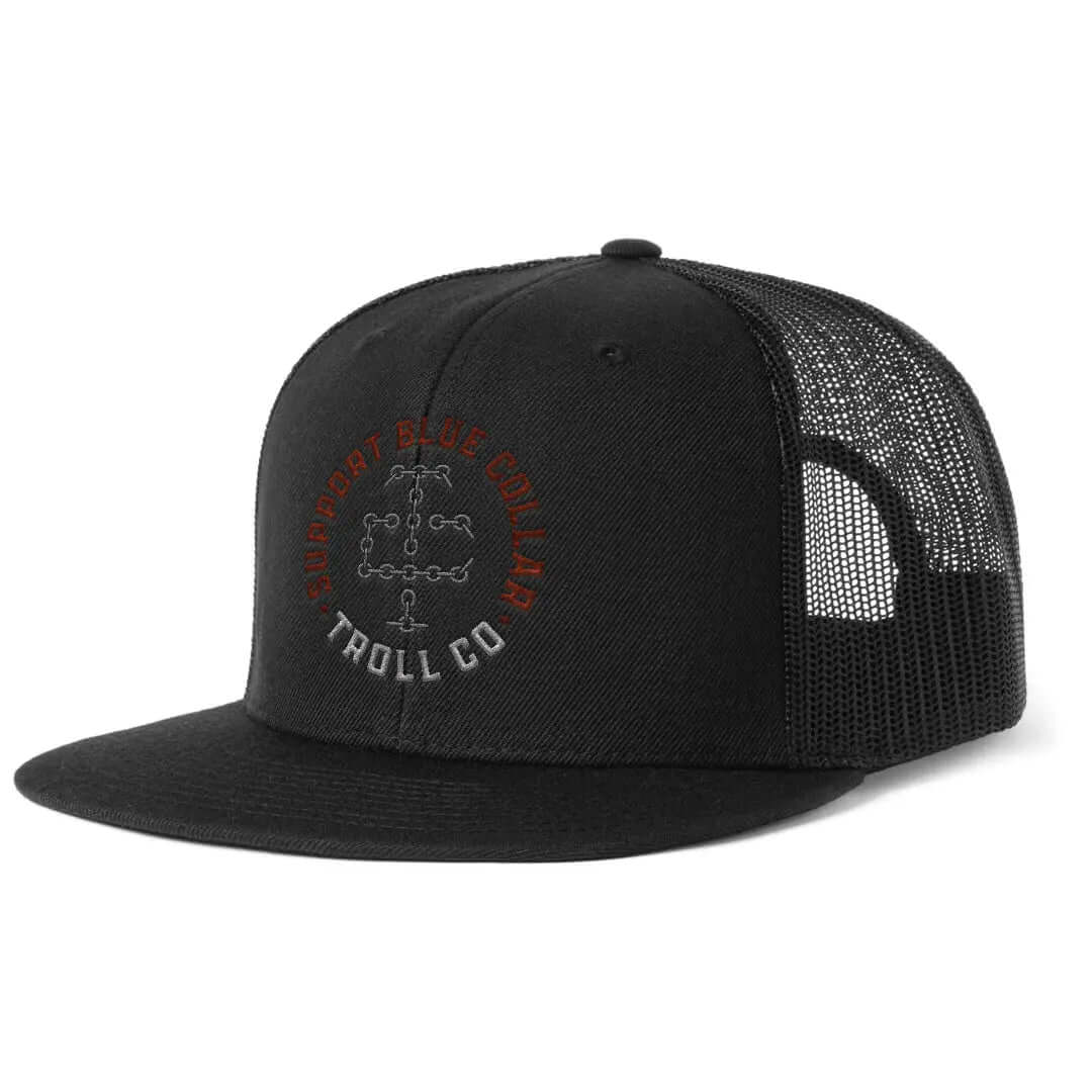 SBC Chain Support Flat Brim Trucker Hat