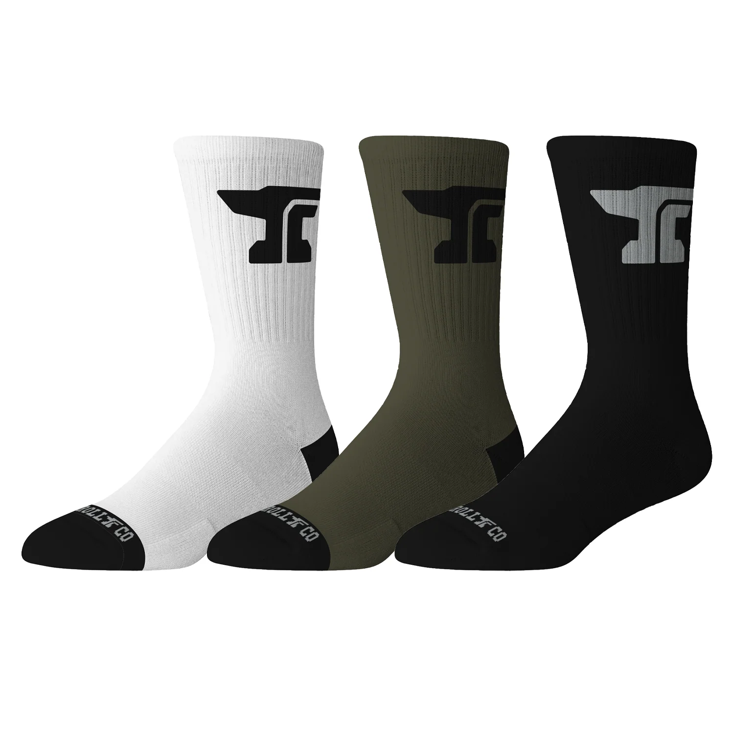 DHCM Forged Crew Sock Anvil 3 Pack