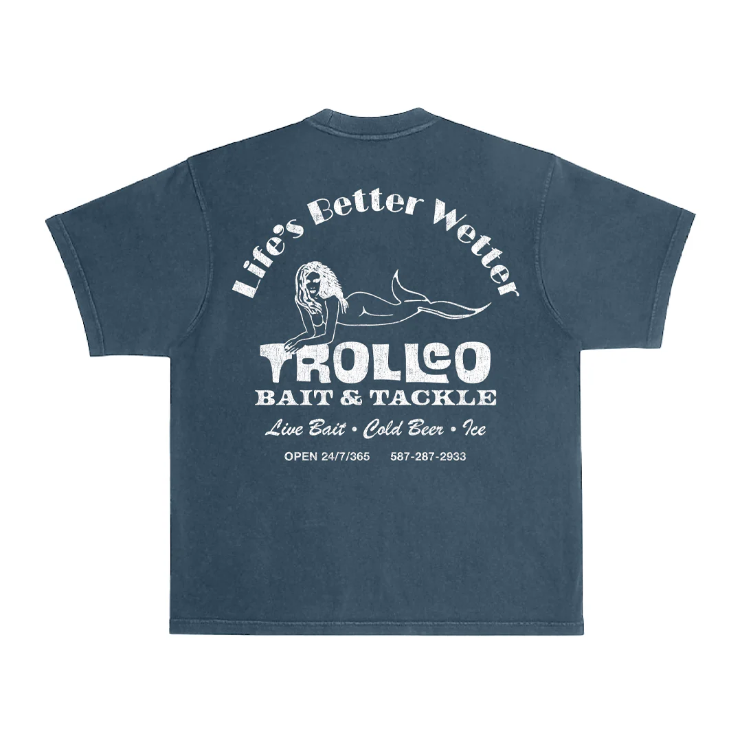 Men's Bait & Tackle Heavyweight Pigment Dye T-Shirt - Image 3
