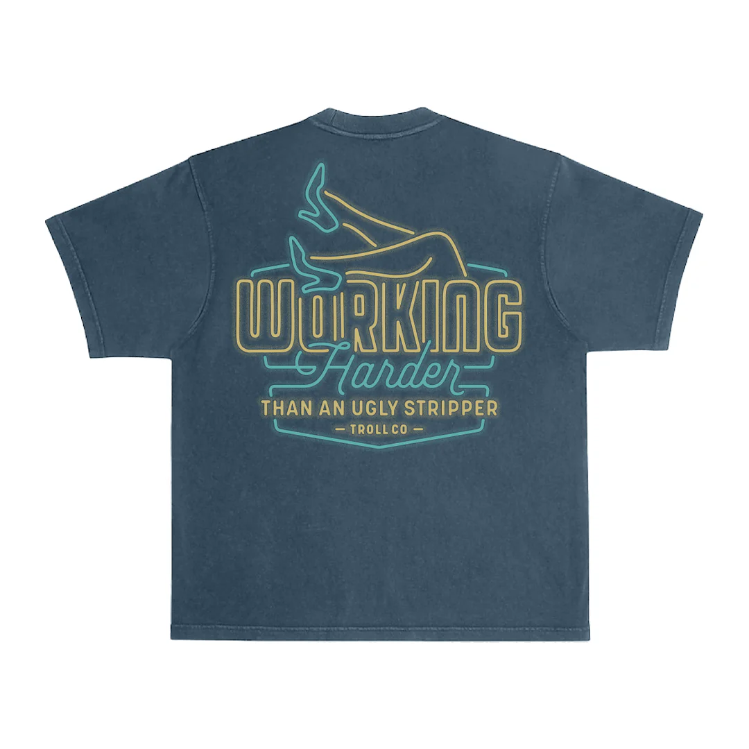 Men's WHUS Neon Heavyweight Pigment Dye T-Shirt - Image 3