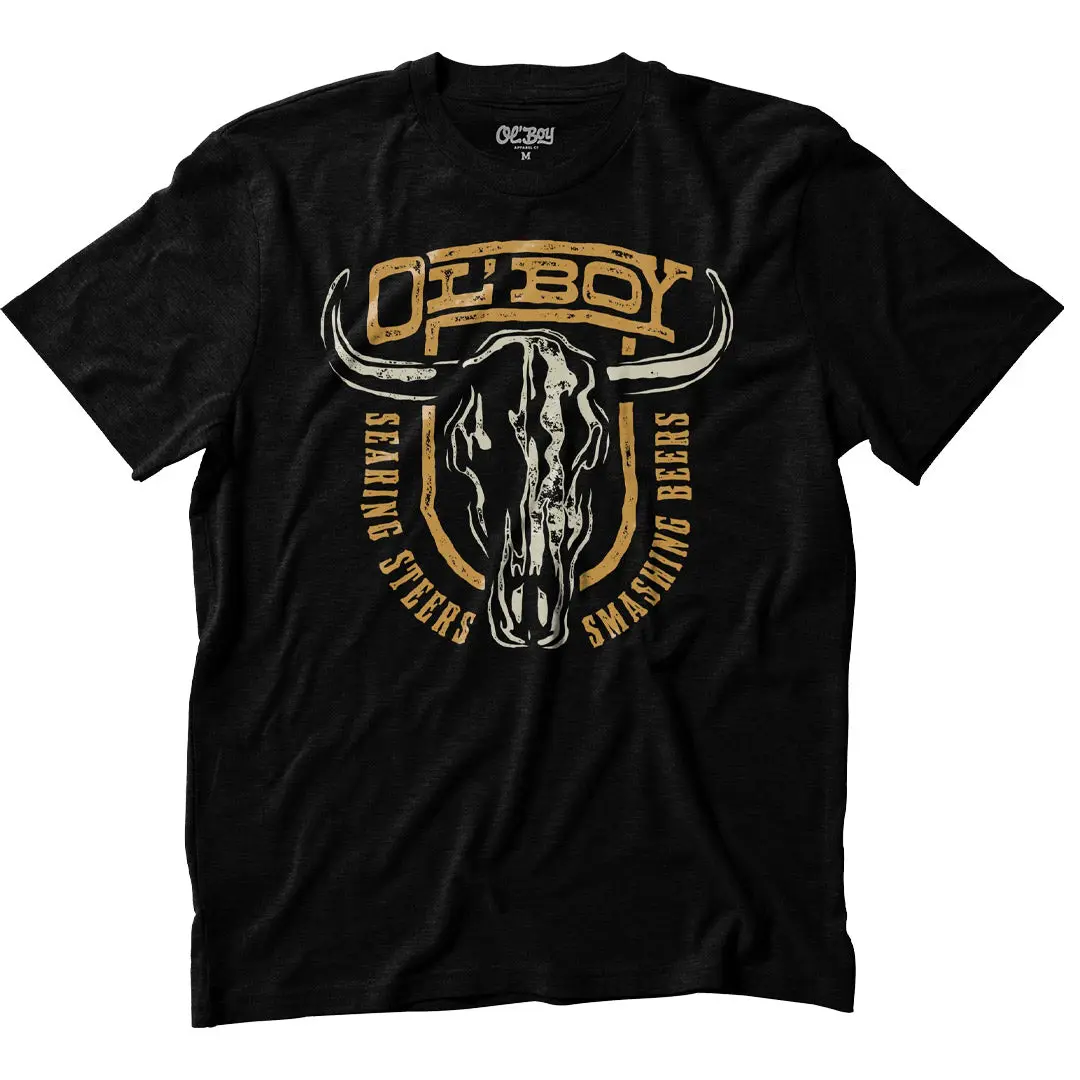 Men's Ol' Boy Searing Steers & Smashing Beers Tee