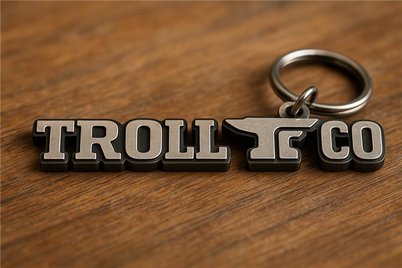 Troll Co Anvil Logo Keychain